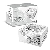 ASUS ROG Strix 1000W Platinum White Gaming Netzteil (Vollmodulares ATX Netzteil, GPU-First, 80 Plus Platin, Cybenetics Platinum Zertifizierung, GaN-MOSFET, ATX 3.1, PCIE 5.1, 12V-2x6 Connector, Weiß)