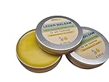 IMP STOFF natürlicher LEDERBALSAM mit Bienenwachs aus eigener Bio Imkerei, Lanolin (Wollfett) u. Olivenöl | für alle Glattleder | farblos | 100 ml