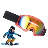 Kinder-Skibrille, Anti-Beschlag, UV-Schutz, Snowboardbrille für Jungen und Mädchen, atmungsaktive Belüftung, PC-Gläser und TPU-Rahmen, Jugend-Schneebrille zum Skifahren, Snowboarden