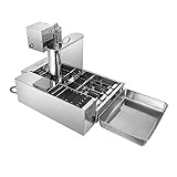 2000W/4 Reihen Donut Maker, 1750 Stück/h kommerzielle Donut Maker Maschine, Donut-Fritteuse mit automatischer Rotation, Donut Maker mit LED-Panel, C