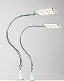 4W LED Bettleuchte Leseleuchte Flexleuchte Nachttischlampe Bettlampe Leselampe, Auswahl:2er Set chrom