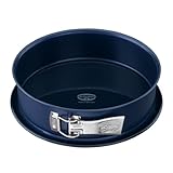 Dr. Oetker Springform Ø 26 cm Back-Liebe Emaille – Runde Backform mit schnitt- & kratzfestem Emaille-Boden – 26er Kuchenbackform mit extra hohem Rand in Dunkelblau