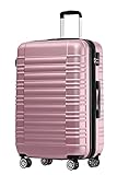 BEIBYE Reisekoffer 2088 Hartschalekoffer Gepäck Koffer Trolley Bordcase Handgepäck M in 14 Farben (Rosa)