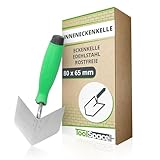 ToolSpace Eckenkelle Rostfreie 80x65 mm Inneneckenkelle aus Edelstahl Trockenbau Kantenkelle Eckkelle Eckspachtel 90° Maurerkelle Spachtelkelle mit Softgriff Bau- Gipsarbeiten von Innenecken in Wänden
