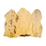 Kaiser Naturfelle 68210 Babyfell midizin mit lustigen Naturflecken, ca. 70/90 cm, Gold