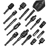iplusmile 1 Satz Konvertierungsstecker Für Autoteile Steckdosenadapter Innensechskant Schlagstecknuss-adapter Bohrmaschinenadapter Für Handbohrmaschine Bohradapter Black Chrom-vanadium-stahl