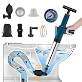 YUCHENGTECH Rohrreiniger Druckluft Abflussreiniger Pumpe Pressluft Rohrreiniger Toilettenkolben 4 in 1 Toiletten Pömpel für Toilette/Waschbecken/Badewanne/Bodenablauf
