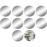 ZESABGE 10 Stück Acryl Spiegel Spiegel Klein Rund 10cm Abnehmbarer Spiegel Selbstklebend,DIY Wandspiegel Dekospiegel,für Zuhause,Schlafzimmer,Wohnzimmer,Heimdekoration.