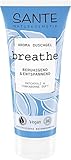 SANTE Naturkosmetik Breathe Aroma Duschgel Patchouli & Tonkabohne - 200 ml - beruhigendes Shower Gel mit natürlichen Düften - vegan & dermatologisch getestet - entspannende Pflegedusche