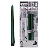 Ebersbacher Kerzen Spitzkerzen dunkelgrün, ca. 22 x 240 mm, 10 Stück/Pack