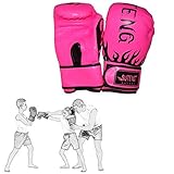 PLUS PO Kinder Boxhandschuhe Muay Thai Sparring, Training Kampfsport, Punchinghandschuhe Coachinghandschuhe Für Jungen, Mädchen pink,Child