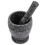 Gatuida Hausgebrauch Pistill aus Marmoroptik Praktisches Küchenutensil zum Zerstoßen von Gewürzen Knoblauch und Kräutern Langlebiges Kunststoffmaterial für Frische Chutneys und Saucen