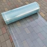 Transparente Polycarbonat-Dachplane für den Außenbereich, wasserdicht, UV-geschützte, verstärkte Paneele, ideal für Gewächshaus, Pavillon, Carport, anpassbare Größe (0,6 x 30 m), inkl. Schrauben