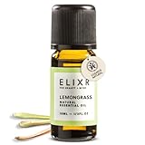ELIXR – Zitronengrasöl zur Raumbeduftung, für Aromatherapie & als Massageöl – 100% naturreines ätherisches Öl aus Zitronengras – zertifizierte Naturkosmetik aus Deutschland (10ml)