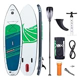 Hala Stand Up Paddling Board 10'10'，89cm Breite, bis 180Kg Tragkraft, Auch als Kajak, Komplett mit Qualitätszubehör SUP Board (Schwarzes Paddel)