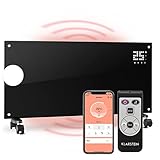 Klarstein Elektroheizung, Konvektor-Heizung mit Bodenrollen, Mobile Energiesparend, Leise , Standgerät Heizkörper Elektrisch mit Thermostat & App-Steuerung, 2000 W