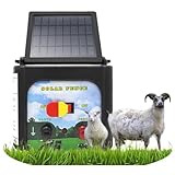 Weidezaungerät mit Solarpanel für Zäune, mit 2,4 W Solarpanel für Elektrozaun Elektrozaun Elektrozaun für Tiere Pferde Wildschweine Kühe Schweine Hühner