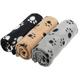 DIGIFLEX 3 x große weiche Fleecedecken für Hund oder Katze, 70 cm x 100 cm