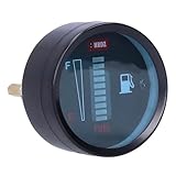 Yctze LED Kraftstoffanzeige 52mm, 12V Einstellbar, Kraftstoffmesser Meter für Auto Motorrad
