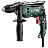 metabo Schlagbohrmaschine SBE 650-650 W, 10Nm Drehmoment, 16 mm Bohr-Ø Mauerwerk, 13 mm Stahl, 30 mm Holz - Vario-Elektronik, Rechts-Linkslauf - Profiwerkzeug für präzises Bohren