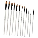 OSALADI 12St Gouache-Aquarell acrylstifte Steine bemalen bbrush Brush Holder malerei Set farbpinsel Aquarellpinsel Pinsel zum Malen von Holz Haarpinsel malen Pinsel für Kunstmalerei Weiß
