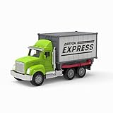 DRIVEN by Battat - Lieferwagen, 18 cm - Containerwagen mit Lichtern und Geräusche - Kleines Spielzeug Schiffscontainerfahrzeug - Realistischer Spielzeug-LKW für Kinder - 3 Jahre +