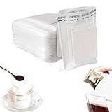 50 Stück Hängende Ohrtropf Kaffeebeutel,Drip Coffee Bag Einweg,Drip Coffee Kaffeebeutel Bag,Coffee Filter Paper,Camping Kaffeefilter,klappbar Kaffee Tee Drip Filtertüten für Reisen, Zuhause, Büro