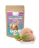 Simply Keto Lower-Carb* Haselnuss Eis Mix - Cremiges Eis ohne Zuckerzusatz mit nur 2,1 g Netto-Kohlenhydrate - ohne Maltit - Glutenfrei, sojafrei & ketogen - für 10 Portionen (100 g)