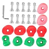 Kisangel 10 Sätze Klettern Klettersteine Turnen klettertraining kletterset Klettergeräte Klimmzugstangen Indoor-Klettergerüst magnetische Haken Seile Wandgriffe Kletterwand Plastik