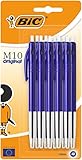 BIC M10 Clic Kugelschreiber, M-Spitze, Blau, 10 Stück