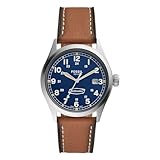 Fossil Defender Herrenuhr, Solarbetriebenes Dreizeiger-Datum mit Edelstahl- oder Lederarmband