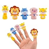 Fingerpuppen für Kinder, Fingerpuppen Requisiten in 5 Tierstilen Reisespielzeug für Kinder Badespielzeug Partytütenfüller zum Geburtstag Figuren originelles Spielzeug Geschenk für Kinder ab 3 Jahren