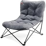 EVER ADVANCED Luxus Campingstuhl Faltbar XXL 180KG Belastbar, Übergroß Campingsessel Klappstuhl Dick Gepolstert mit Hochlehne, Gartenstuhl Relaxsessel für Camping Garten Balkon Angeln Festival Indoor