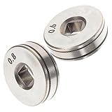 Beavorty 2 Stück Drahtvorschubrollen 0,6/0,8mm aus Stahl für Mig Schweißgeräte Langlebig Präzise und Einfach zu Montieren Zubehör für Drahtvorschubantrieb