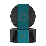 shinfly Untersetzer Gläser, Glasuntersetzer 12er Set, Filzuntersetzer Rund für Gläser, Rutschfester Hitzebeständiger Waschbarer Untersetzer, Coasters für Getränke, Bar, Tassen