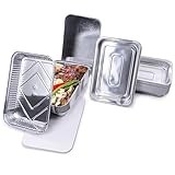 Mamatura XL Aluschalen [Aluschalen groß] 25x Grillschale Alu, Aluminium Schale, Tropfschale Grill, Weber |groß | Schale, groß 32 x 22cm