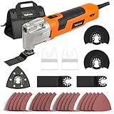 Yunirvana 300W Oszillierendes Multifunktionswerkzeug, 6 variable Geschwindigkeiten, 15.000-22.000 U/min variabler Geschwindigkeit Multi-Tool, 3 ° Oszillierender Winkel, Multiwerkzeug zum Schneiden