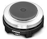 ROMMELSBACHER Reisekochplatte RK 501 - Made in Germany, Gussheizplatte 80 mm Ø, ideal für Reise und Camping, stufenlos regelbar, Überhitzungsschutz, Kabelaufwicklung, 500 Watt, Edelstahl/schwarz