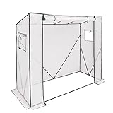 WOLTU Foliengewächshaus Gewächshaus 200x77x146/169cm 130 g/m2, PE halbtransparente Tomatengewächshaus, Plane wasserdicht wetterfest Mehrzwecktreibhaus Pflanzenhaus