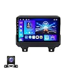 Android 12, 22,9 cm (9 Zoll), IPS-Touchscreen, Autoradio für Jeep Wrangler 2018-2019, mit Carplay, kabellos, Android, Auto-Unterstützung, Spiegel, DSP, DAB RDS, Hi-Fi, GPS-Navigation, BT SWC,