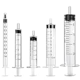 15 Stück Spritzen 1ML 3ML 5ML 10ML 20ML Wiederverwendbare Spritze, Dosierspritze Aufziehspritze Ohne Nadel, Werkzeuge für Vielseitige Anwendungen, Labore, Tierfütterung, Pflanzenbewässerung