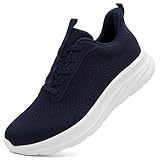 DimaiGlobal Herren-Schlupfschuhe, Freizeit-Sneaker, Tennisschuhe, rutschfest, athletisch, leicht, Workout-Schuhe, atmungsaktives Netzgewebe, modische Sportschuhe, Blau, 41 EU