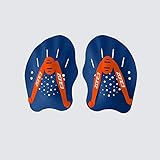 ZONE3 Unisex-Adult Ergo Swim Training Hand Paddles, Blue/orange, one Size