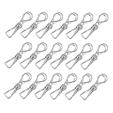 Cabilock 60St Kleidung Federclip schalclip schal Clip handtuchklipse handtuchclip Handtuch Klemmen kleiderständer Socken Stöpsel Edelstahlclip Federklemme Deckenclip Rostfreier Stahl Silver
