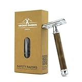 Rasierhobel aus Bambus für Damen und Herren, zweischneidiger Rasierhobel, passend für alle DE Rasierklingen, umweltfreundlicher Rasierhobel, nachhaltig und langlebig, plastikfrei VINTAGE BARBER LONDON