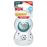 Nuk Silikon Day and Night Star Schnuller, 6-18 Monate, sortiert
