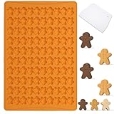 Amyandone Mini-Weihnachts-Silikonformen, 100 Mulden, Lebkuchenmann-Form, Weihnachts-Schokoladenformen für die Herstellung von Schokolade, Süßigkeiten, Fondant, Gummi, Keksen, Weihnachtsdekorationen