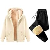 Passende Fleece-Trainingsanzug, Übergröße, trendig, 2-teiliges Outfit, Sweatshirt, Hose, Sets, lässig, langärmelig, Kapuzenpullover, Tops, Hosen, Mode, Streetwear, Übergröße, Schlafanzug für Damen,