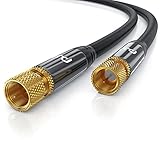 CSL - 3m SAT Kabel 8k 4k HDTV 135dB - Premium SAT Koaxialkabel Satellitenkabel F Stecker - TV HDTV Radio DVB-T DVB-C DVB-S DVB-S2 - Abschirmmaß 135db 75 Ohm - hochdichte 4-Fach Schirmung - schwarz