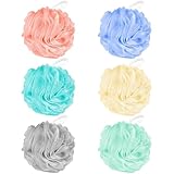 Duschschwamm 6 Stück, Weich Langlebig Badeschwamm, Masche Schäumend Duschschwamm Körper, Luffa Schwamm für Reinigen, Körperpeeling, Massage, Mehrfarbig, 40g